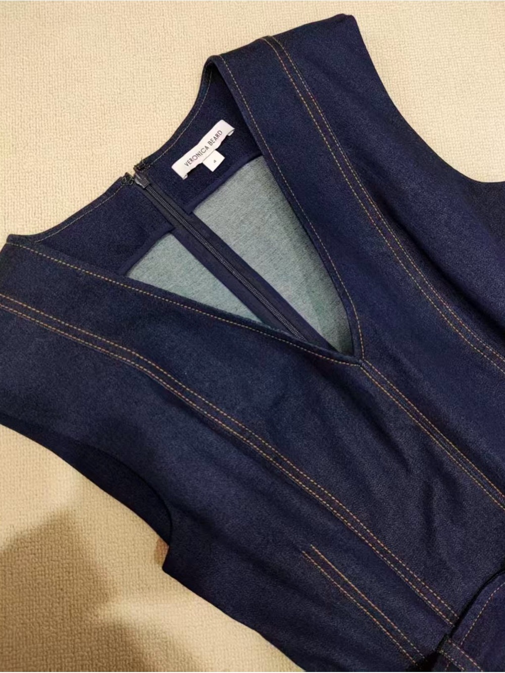 NWOT Veronica Beard Cosette Dress in Midnight Wash, Size US 0/2/4/6/8/10 - Picture 14 of 16